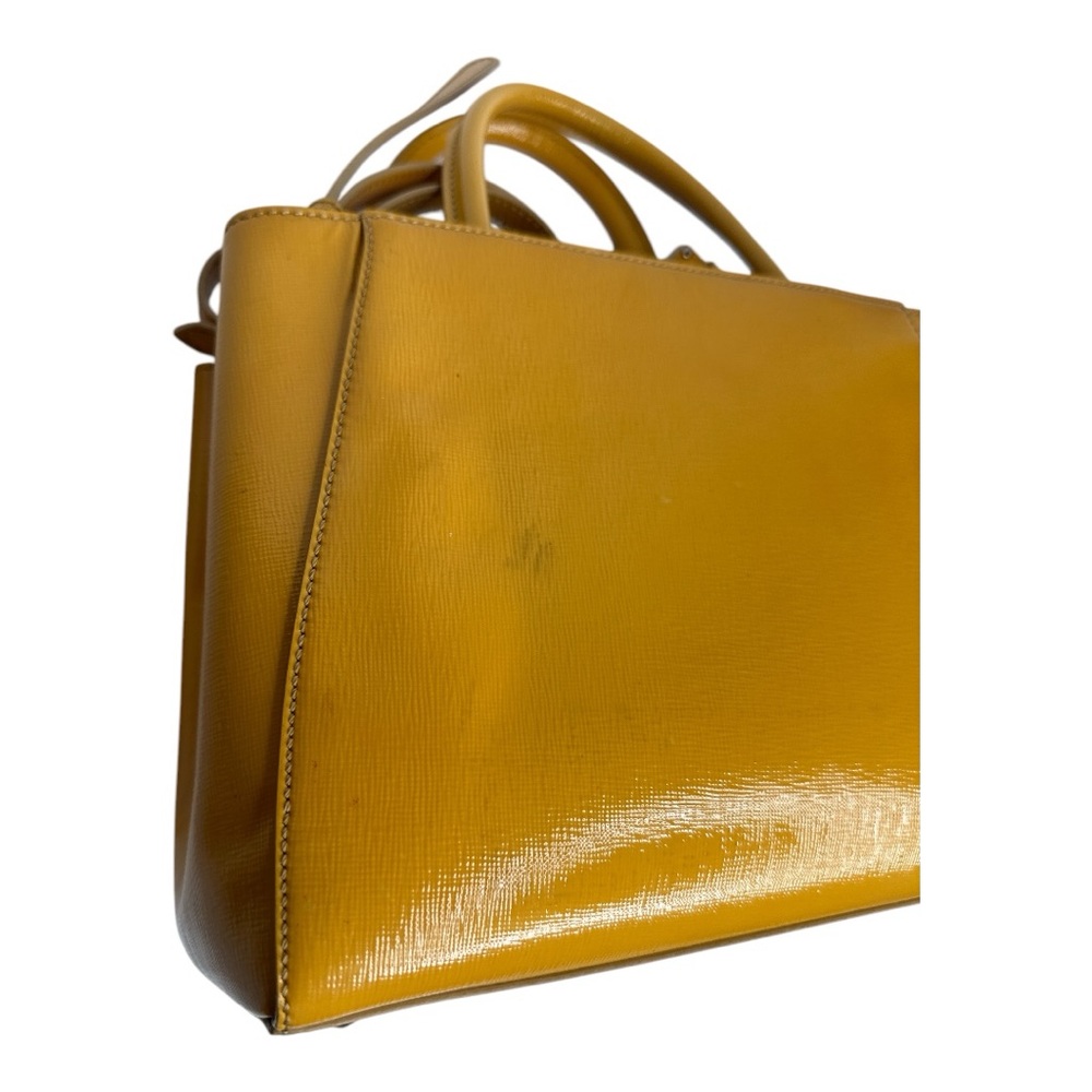 Fendi Yellow Leather 2Jours 2way Crossbody Tote Bag 920FF51 - Picture 6 of 16
